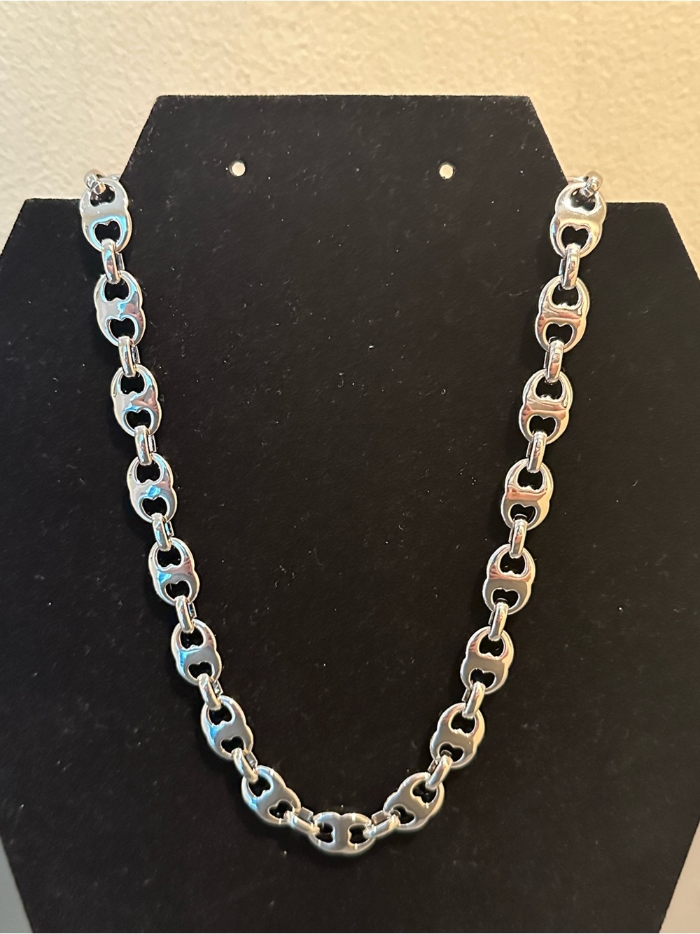 Tory Burch Shiny Silver-Link Women's Necklace